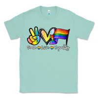 Seafoam Peace love equality Classic Tee - NancyCooperArtShop