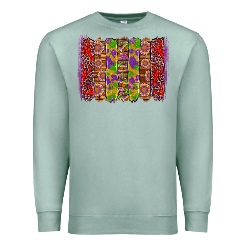 Mardi Gras Crawfish Brushstrokes Premium Sweatshirt by Artiststas | Teevron