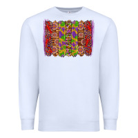 White mardi gras crawfish brushstrokes Premium Sweatshirt - Artiststas