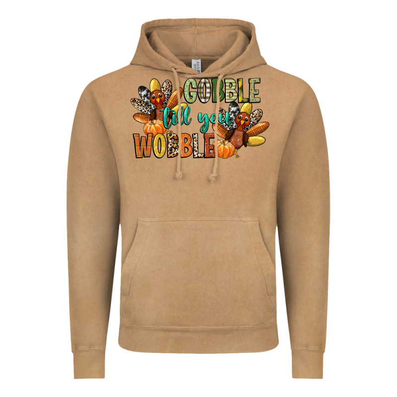 Gobble Till You Wobble Vintage Hoodie by CowGirlArtShop | Teevron