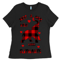 Black Just a girl who loves Elephants - Elephant Ladies Tee - Bettercallsaul