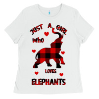 Just A Girl Who Loves Elephants - Elephant Ladies Tee | Teevron