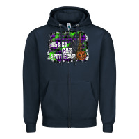 Navy black cat apothecary Zipper Hoodie - SublimationCraftShop