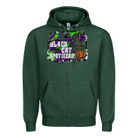 Sports Green black cat apothecary Zipper Hoodie - SublimationCraftShop