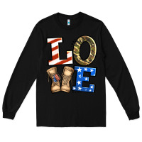 Black 4th of July Army Love Long Sleeve Tee - Jasminsmagicworld