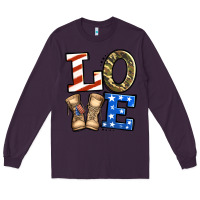 Plum 4th of July Army Love Long Sleeve Tee - Jasminsmagicworld