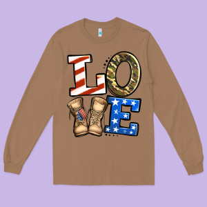 4th Of July Army Love Long Sleeve Tee Designed By Jasminsmagicworld