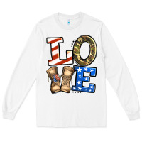 White 4th of July Army Love Long Sleeve Tee - Jasminsmagicworld