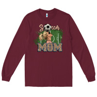 Burgundy Soccer Mom Mother's Day Long Sleeve Tee - HowdyJamesFarm