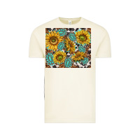 Vintage Arctic turquoise sunflowers with gemstones Vintage Tee - TumblerDesignByShophia