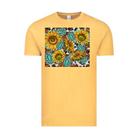 Vintage Mustard turquoise sunflowers with gemstones Vintage Tee - TumblerDesignByShophia