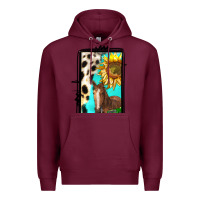 Burgundy farm life alphabet lowercase letters l Premium Hoodie - BundleAndBundleShop