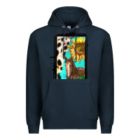 Navy farm life alphabet lowercase letters l Premium Hoodie - BundleAndBundleShop