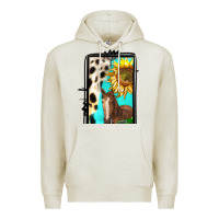 Oatmeal Heather farm life alphabet lowercase letters l Premium Hoodie - BundleAndBundleShop