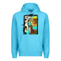 Ocean Blue farm life alphabet lowercase letters l Premium Hoodie - BundleAndBundleShop