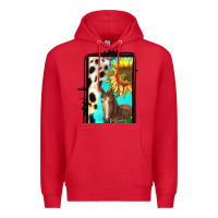 Red farm life alphabet lowercase letters l Premium Hoodie - BundleAndBundleShop