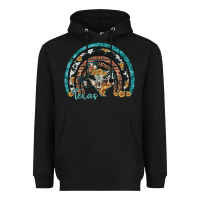 Black texas map sunflower leopard cowhide aztec turquoise gemstone rainbow Heavyweight Hoodie - Artiststas
