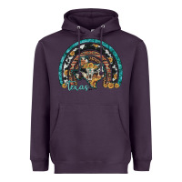 Plum texas map sunflower leopard cowhide aztec turquoise gemstone rainbow Heavyweight Hoodie - Artiststas