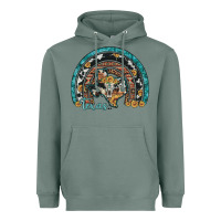 Sage texas map sunflower leopard cowhide aztec turquoise gemstone rainbow Heavyweight Hoodie - Artiststas