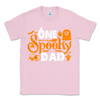 Bubblegum Pink one spooky dad funny cat boo dad halloween costume design t shirt Classic Tee - minhPixels