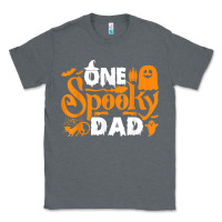 Charcoal Heather one spooky dad funny cat boo dad halloween costume design t shirt Classic Tee - minhPixels