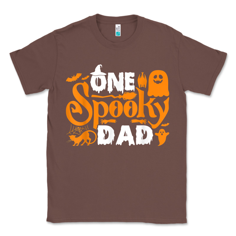 One Spooky Dad Funny Cat Boo Dad Halloween Costume Design T Shirt Classic Tee by minhPixels | Teevron