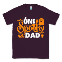 Plum one spooky dad funny cat boo dad halloween costume design t shirt Classic Tee - minhPixels