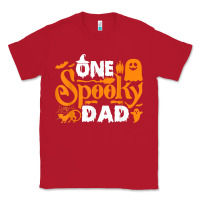 Red one spooky dad funny cat boo dad halloween costume design t shirt Classic Tee - minhPixels