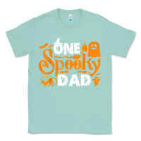 Seafoam one spooky dad funny cat boo dad halloween costume design t shirt Classic Tee - minhPixels