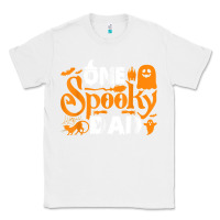 White one spooky dad funny cat boo dad halloween costume design t shirt Classic Tee - minhPixels