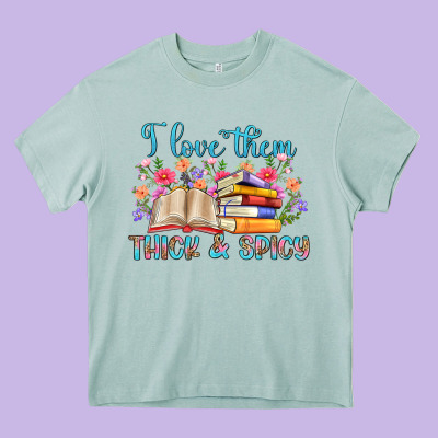 I Love Them Thick And Spicy Heavy Core Tee Designed By Artiststas