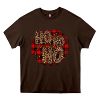 Chocolate Brown ho ho ho wood slice ornament Heavy Core Tee - JahusDesignShop