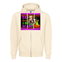 Sandshell eat drink and be scary cow Zipper Hoodie - LillyAllenDesigns