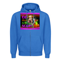 True Royal eat drink and be scary cow Zipper Hoodie - LillyAllenDesigns