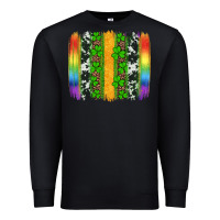 Black st patricks day rainbow brushstroke Premium Sweatshirt - Artiststas