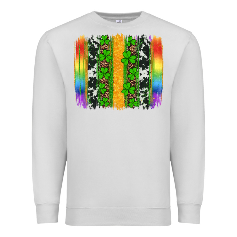 St Patricks Day Rainbow Brushstroke Premium Sweatshirt by Artiststas | Teevron