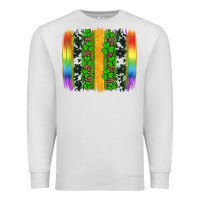 Oatmeal Heather st patricks day rainbow brushstroke Premium Sweatshirt - Artiststas