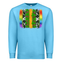 Ocean Blue st patricks day rainbow brushstroke Premium Sweatshirt - Artiststas