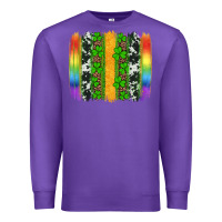 Purple st patricks day rainbow brushstroke Premium Sweatshirt - Artiststas