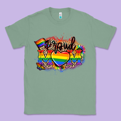 Proud Mom Leopard Classic Tee Designed By Nancycooperartshop
