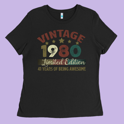 Vintage 1980 Limited Edition 41 Years Of Being Awesome Ladies Tee Designed By Bettercallsaul