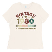 Bone Vintage 1980 Limited Edition 41 Years Of Being Awesome Ladies Tee - Bettercallsaul