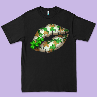 St. Patricks Day White Lips Premium Tee Designed By Bettercallsaul