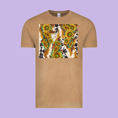 Sunflowers With Patterns Vintage Tee Designed By Tumblerdesignbyshophia