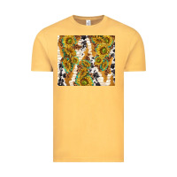 Vintage Mustard sunflowers with patterns Vintage Tee - TumblerDesignByShophia