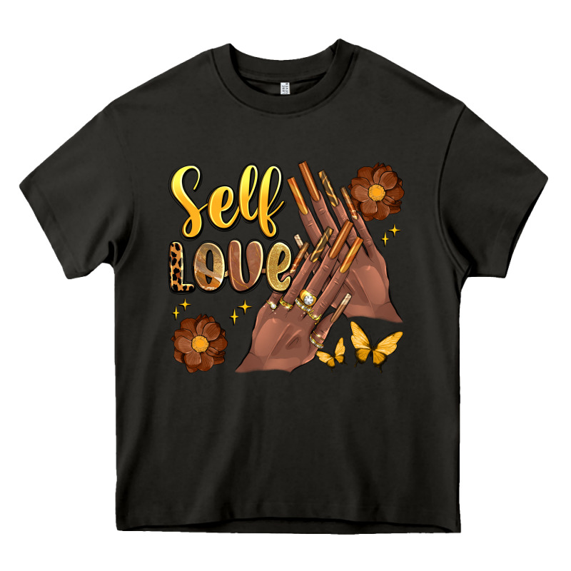 Black Woman Self Love Nails Heavy Core Tee by Artiststas | Teevron