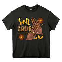 Asphalt black woman self love nails Heavy Core Tee - Artiststas