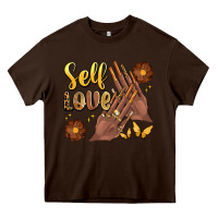 Chocolate Brown black woman self love nails Heavy Core Tee - Artiststas