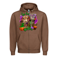 Chestnut spooky halloween cows Zipper Hoodie - LillyAllenDesigns