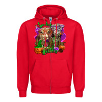 Red spooky halloween cows Zipper Hoodie - LillyAllenDesigns